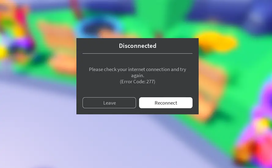 Errores 277, 268 y 273 en Roblox
